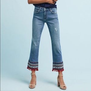 Embroidered Anthropologie Jeans
